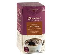 Teeccino - Gingerbread Chicory Coffee Alternative - Prebiotic, Caffeine and Acid Free Dessert Drink for the Holidays, Medium Roast, 25 Tea Bags