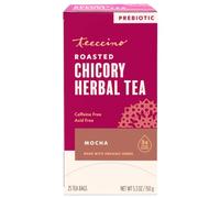 Teeccino Mocha Herbal Tea - Rich & Roasted Herbal Tea That’s Caffeine Free & Prebiotic for Natural Energy, 25 Tea Bags