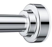 TEECK Shower Curtain Rod, 27-76 inch Adjustable Spring Tension Curtain Rod, Never Rust Anti-Slip Shower Curtain Rod for Bathroom, No Drilling, Never Collapse, Easy to Use, Silver