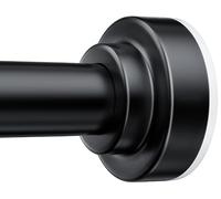 TEECK Shower Curtain Rod, 32-104 inch Adjustable Spring Tension Curtain Rod, Never Rust Anti-Slip Shower Curtain Rod for Bathroom, No Drilling, Never Collapse, Easy to Use, Black