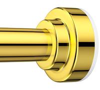 TEECK Shower Curtain Rod, 32-104 inch Adjustable Spring Tension Curtain Rod, Never Rust Anti-Slip Shower Curtain Rod for Bathroom, No Drilling, Never Collapse, Easy to Use, Gold