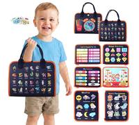 Teefrye Toddler Busy Board Montessori Toys for Boy, Activity Book Educational for Learning Fine Motor Skills, Travel Toys for Airplane Car, Birthday Gifts for Boys Toddlers