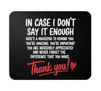 Teegarb Letter Blanket in Case I Dont Say It Enough Thank You Mousepad Appreciation Gift for Coworker Assistant Office Desk Mat Non Slip Rubber Base Thoughtful Work Accessory Gratitude Desk Decor