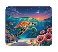 Teegarb Letter Blanket mouse pad sea turtle tropical landscape colorful mousepad decorative aquatic style office mat inspirational ocean fantastic gift exotic