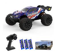 Teeggi 1/14 Remote Control Car for Adults, 100 km/h Top Speed, 3S Brushless Motor RC Car, High Speed Offroad Drift Racing Car, 4WD Off Road Race Buggy, 3 Batteries (Blue)
