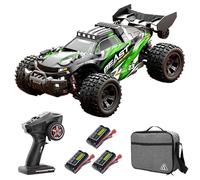 Teeggi 1/18 Remote Controlled Car 40KM/H, RC High Speed Off-Road Drive Racing Car, 2.4G Carbon Brush Motor 4WD Off-Road Racer Buggy, 3 Batteries, SG118PRO (Green)