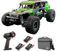 Teeggi 1/20 Remote Control Car, 40km/h RC High Speed Off-Road Drift Racing Car for Adults, 2.4G Carbon Brush Motor 4WD Racing All-Terrain Buggy, 3 Batteries (Green)