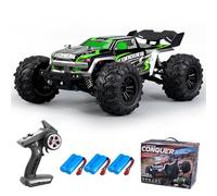 Teeggi 50 km/h Remote Controlled Car 1/16, 2.4 GHz Carbon Brush Motor RC High Speed Offroad Drift Racing Car, 4WD Off-Road Car, 3 Batteries (Green)