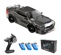 Teeggi 70 km/h 1/16 Remote Controlled Car for Adults, RC Racing Drift Car, 2.4 GHz High Speed Racing Car with LED Light, Brushless Motor, 3 Batteries