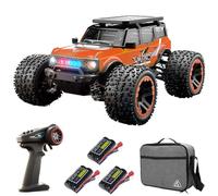 Teeggi SG201PRO Remote Control Car 40 km/h, 1/20 RC High Speed Offroad Drift Racing Car, 2.4G Carbon Brush Motor 4WD Off Road Race Buggy for Adults, 3 Batteries, SG201PRO (Orange)