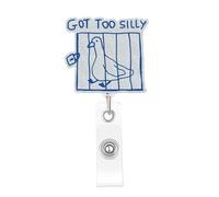 Teeglow Funny Cute Silly Goose Nurse Badge Reel Cute Work Nurse Badge Reels Retractable Holder Nursing CNA RN Pediatric Doctor Medical Student Office Social Workers Accessories Gifts for Women