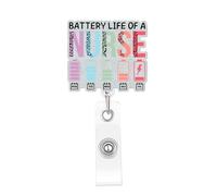 Teeglow Funny Nurse Badge Reel Cute Work Colorful Nurse Badge Reels Retractable Holder Nursing CNA RN Pediatric Doctor Medical Personnel Student Office Workers Accessories Gifts for Women