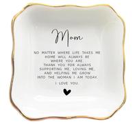 Teeglow Mother of the Bride Gifts Elegant Ceramic Jewelry Dish Mother's Day Christmas Birthday Wedding Thank You Gifts for Mother from Bride Daughter