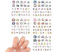 Teegxddy 5 Pieces Cute Cartoon Nail Art Stickers 3D Hellokitty Nail Art Decals Self Adhesive Nail Sticker Anime Kawaii Stickers for Girls Kids Women