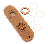 Teegxddy Wooden Kazoo Musical Instrument, Portable Wooden Kazoo Guitar Ukulele Accompaniment with 4 Membranes and a Membrane Ring