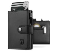 TEEHON Men's Wallet - RFID Protected with Coin Compartment Black Modern