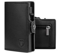 TEEHON® RFID Card Holder Mens Wallets Pop Up Card Wallet with Zip Coin Pocket & RFID Wallets for Men, Card Wallet with Banknote Compartment (Classic)