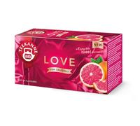 Teekanne LOVE Pink Grapefruit White Hibiscus Fruit Flavored Tea Infusion with Hibiscus and White Hibiscus 20 Teabags