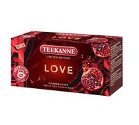 Teekanne LOVE Pomegranate & Peach Flavored Fruit Tea Infusion with Sweet Blackberry Leaves 20 Teabags