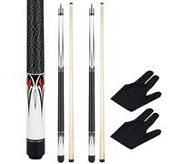 Teekerwang Pool Cue Stick - 58 inch Maple Billiard Pool Stick, 19/20/21 oz 1/2 Maple Pool Cue Stick Kit, 2-Piece Billiard Pool Cue Stick (19&20 ZO)