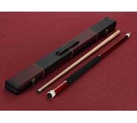 Teekerwang Wine Red, Gray, Classic Canadian Maple Pool Cue Stick, Cow Leather Wrap, 58" 19 20oz 12.5mm Tip, Pro Billiard Cue,for Adults/Beginner/Pro Player. (Wine Red(with case) Matte Polymer Wrap)
