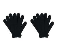 TEEKU 2 Pairs Winter Gloves For Kids Stretchy Warm Bulk Pack Boys Girls Children Children's Mittens (Black, 1)