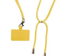 TEEKU And Strap Patch Compatible With Most Multifunctional Crossbody Shoulder Mobile Nylon Phone Lanyard Adjustable Neck Smartphones Phone Case Cell Phone Basic Cases (Yellow, One Size)