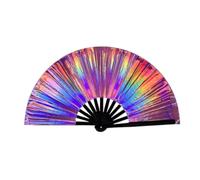 TEEKU Boots On The Ground Fan Large Folding Hand Clap Fans for Line Dancing Foldable Craft Holding Colors Dance Enthusiasts Crafts for Girls Ages 812 (G, One Size)