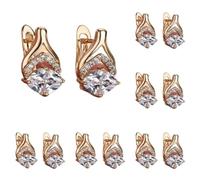 TEEKU Double Hoop Earrings Crystal Pendant Silver Women | Double Hoop Earrings Crystal Pendant Women - Silver Tone, Day to Night