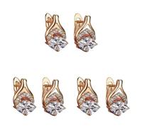 TEEKU Double Hoop Earrings Crystal Pendant Silver Women | Double Hoop Earrings Crystal Pendant Women - Silver Tone, Day to Night