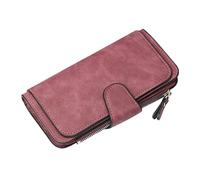 TEEKU Fashion Women Wallet Leather Clutch Card Holder Purse Lady Long Handbag Multi Buckle Blank Lanyards for Sublimation (F, One Size)