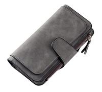 TEEKU Fashion Women Wallet Leather Clutch Card Holder Purse Lady Long Handbag Multi Buckle Blank Lanyards for Sublimation (A, One Size)