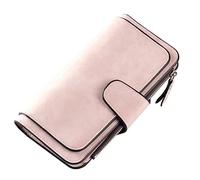 TEEKU Fashion Women Wallet Leather Clutch Card Holder Purse Lady Long Handbag Multi Buckle Woman Cards Tech (B, One Size)