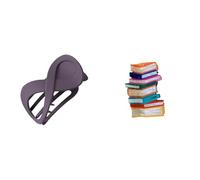 TEEKU Flat Hair Clips For Women Thick Thin French Billed Strong Hold Barrettes Dichroic Glass (1*Purple+1*Orange, 1*One Size+1*One Size)