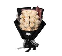 TEEKU Flower Bouquet With Red Roses Long Lasting Fresh Flowers Small For Wife Kids Mom Grandma Birthda Wedding (E, One Size)