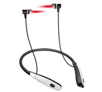 TEEKU Neck Hanging Ear Irradiator 650nm Rechargeable Light Canal Irradiation Tinnitus Infrared Earplugs Equipment Red Mens Hair Removal (White, One Size)