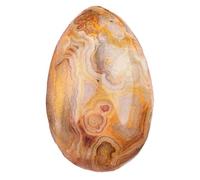 TEEKU Polished Stone Egg for Easter Day/Pocket/Worry Enegry Display Sphere Figurine Fengshui Green Christmas Ornament (W, One Size)