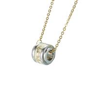 TEEKU Titanium Steel Pendants for Lovers Stainless Steel Jewelry with Fresh and Creative Glow in The Dark Necklaces Necklaces Stainless Steel (Gold, One Size)