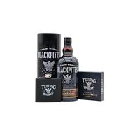 Teeling - Black Pitts Peated Single Malt Irish - Whiskey 70cl 46% ABV Hip Flask Gift Pack
