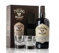 Teeling Small Batch Irish Whiskey, 46% ABV, 70cl, Gift Pack with Glasses, Matured in Ex-Bourbon Barrels and Finished in Central American Rum Casks, 700ml