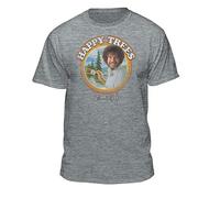 Teelocity Bob Ross Happy Trees - 100% Authentic - Men-Women-Kids Athletic Heather
