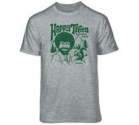 Teelocity Bob Ross National Park Graphic T-Shirt - Grey - Medium
