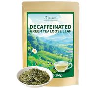 TeeLux Decaf Green Tea Loose Leaf 200g, Vegan, CO₂ Decaffeinated Green Tea, Refreshing, Rich in Antioxidants, for Hot or Iced