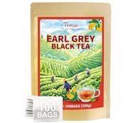 TeeLux Earl Grey Black Tea Bags 100 Count, Vegan, Blend Black Tea and Bergamot, Aromatic & Unique, Biodegradable Tea Bags