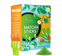 TeeLux Matcha Green Tea Powder - 50 Single Serve Instant Sachets, Premium Culinary Grade for Drinking With Water, Latte, Smoothies & Lemonades, Vegan
