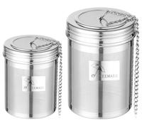 TEEMADE 2 Packs Tea Filter,Extra Fine Mesh Holes Tea Infuser with Threaded Connection,304 Stainless Steel Cooking Filters,Easier to Brew Loose Leaf Tea, Spices,Seasonings,Soup Etc (1M + 1L)