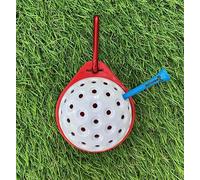 teemate Original Golf Tee Holder w/Clip-On Carabiner - Ideal for Wooden Tees/Bamboo Tees/Plastic Tees - Golf Bag Organiser Clip - Premium Golfing Accessories (Red)