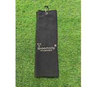 Teemate Tri - Fold Waffle Golf Towel (BLACK)