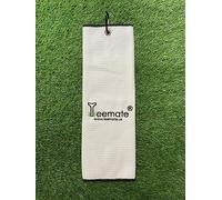 Teemate Tri - Fold Waffle Golf Towel (WHITE)