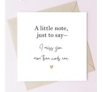 TEEMI-I Miss You Greeting Card with Envelope - Sympathy Support Blank Card - Premium 300gsm Square Cardstock 5x5 Inch - Personalized Message Cards